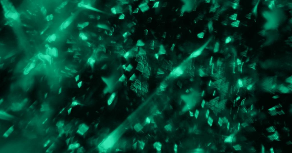 Green glass shards